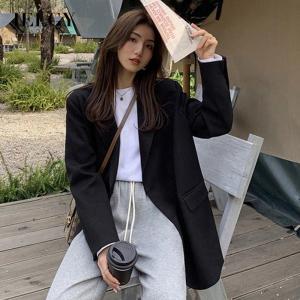 IELGY womens korean style suit jacket loose design casual temperament top