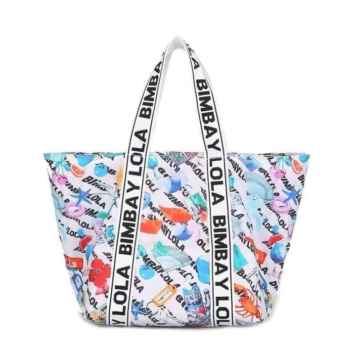 BIMBA Y LOLA Handbag Tote Bag Large Bag New Letters Wide Shoulder