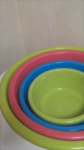 4in1 Set  Random Color Laundry Basin Plastic Basin for Clothes Washing & Cleaning Use