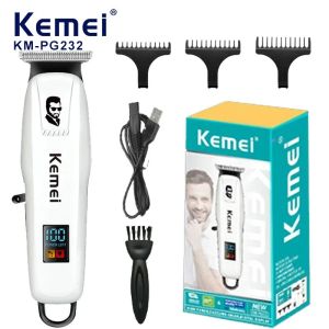 KEMEI เครื่องตัดผมไฟฟ้า มืออาชีพตัดผมผู้ชาย Wireless Hair Clipper จอแสดงผล LED Wireless Hair Clipper
