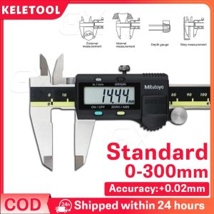 Vernier Digital Caliper High Precision Stainless Steel Electronic Caliper Depth Measuring Tool LCD Digital Caliper 150/200/300mm