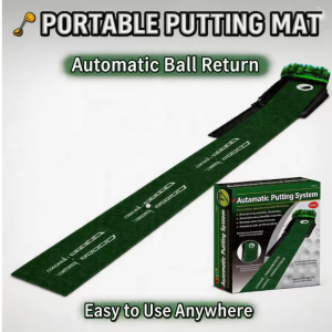 Golf Putting Practice Device Golf Training Equipment Anti-Slip Indoor Outdoor Putting Mat Trainer Gift