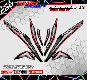 STRIPING VARIASI SUPRA X 125 FI / STICKER LIST MOTOR HONDA SUPRA X 125 FI