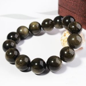 天然金曜石+送开光五帝钱纯铜钱开运招财化煞辟邪配套