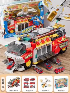 รถของเล่น แซมสไตล์เดียวกันกู้ภัยรถดับเพลิงวิศวกรรมรถบรรทุกเด็กรถตํารวจเด็กรถใหญ่ เฉิงไห่ ของเล่นของขวัญกล่อง