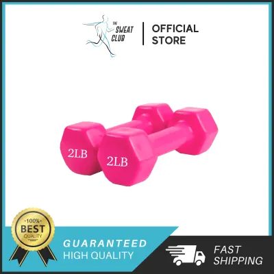 THE SWEAT CLUB 1 - 20 LBS Pair Of Vinyl Dumbbells Lady Dumbbell Set Candy Colored Vinyl Coated Dumbbell Strength Training Exercise Fitness Home Gym Weight Lift Equipment 1 LB 2LBS 3 LBS 4 LBS 5 LBS 6 LBS 7 LBS 8 LBS 9 LBS 10 LBS 15 LBS 20 LBS