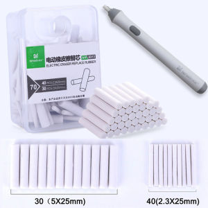L-WARM 2.3 มม.5 มม.ยางลบไฟฟ้ายางลบแบบเติม 30 Pcs + 40 Pcs การเปลี่ยนไส้ยางลบภาพวาดยางลบเครื่องเขียนอุปกรณ์การเรียนเติมยางลบเปลี่ยนยางลบร่างยางลบ