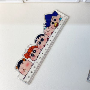 VIVOLILV เครื่องชั่งน่ารักอะคริลิคลายการ์ตูนไม้บรรทัดใส15มม. 1อุปกรณ์เครื่องเขียนนักเรียนมาตราส่วนที่แม่นยำหนาและทนทาน【ของขวัญปีใหม่】