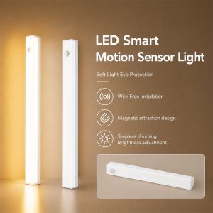 [SG Stock] Motion Sensor Night Light Rechargeable USB Night Light Smart Wireless  LED Brightness Adjustable  充电感应灯