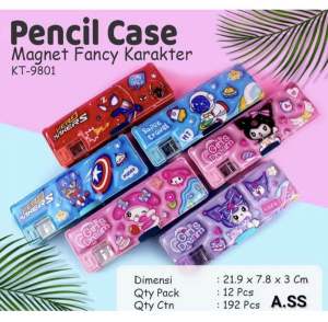 Tempat Pensil Magnet 3D KT 9801 Superhero Sanrio Kuromi