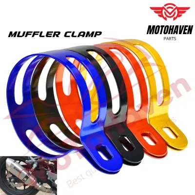 MOTOHAVEN Universal Motorcycle Muffler Clamp for Big & Small Sizes Secure Fit Versatile Clamp for Motorcycle Owners