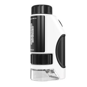 GROCERIY LED Light Source Kids Microscope Handheld Zoom 50x-300x Little Scientist Microscope Mini High Definition Microscope Science Toy Preschool Kids