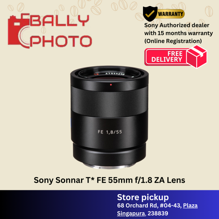 Sony Sonnar T FE 55mm f1.8 ZA Lens I SEL55F18Z I Sony SG Warranty