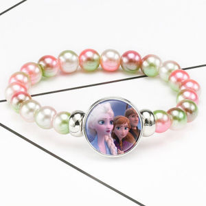 Vòng tay cho bé Vòng tay Elsa hottrend bằng chuỗi hạt nhựa phối mặt kính hoạt tiết hoạt hình Frozen 2 Baby-S – SJ052