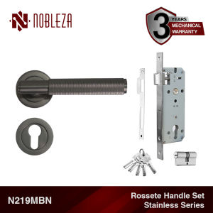 NOBLEZA Rosette Kunci Pisah Handle Gagang Pintu Gold Black Matte Satin Black Nikel N219