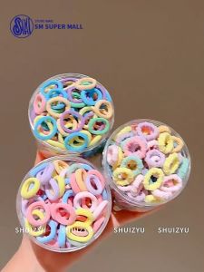 【SM Mall】Non Damaging Elastic Hair Bands for Baby Girls 200 Pieces High Elasticity Children Hair Ties Soft Ponytail Holders Toddler Hair Accessories Durable Rubber Bands for Fine Thin Hair