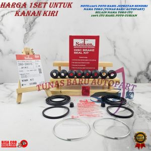 KIT KALIPER KIT KARET CAKRAM RODA DEPAN SOLUNA 1SET KIRI KANAN SEIKEN