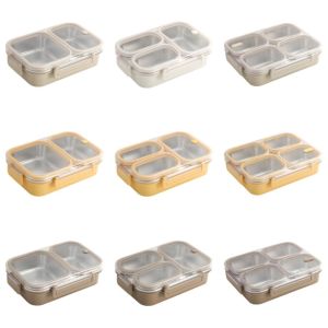 YESMILE 2/3/4 lưới Hộp Bento Chia tay thép không gỉ Hộp cơm trưa Hình chữ nhật Đã niêm phong Hộp Bảo Quản Thực Phẩm Sinh viên/Người lao động
