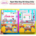 Nhà Búp Bê Bằng Giấy chủ đề Ngôi Nhà của Toca Boca #24 Rich Poor House - DIY Tự Làm cùng Con - 1 Bộ Búp Bê Bóc Dán Giúp Bé Tự Chơi - Đồ Chơi Cho Bé. 