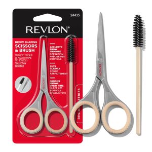 Revlon Designer Series Brow Set Trimming and Shaping Eyebrow Kit with Scissors and Spoolie Brush Easy to Use at Home or on The Go 1 Count