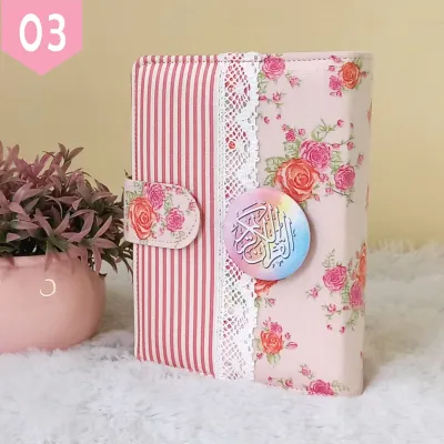 Sampul Al Quran B6 Saku Cover Katun Custom Bordir Nama B6 SPL