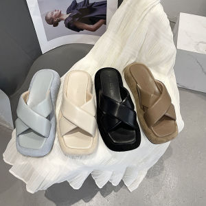 HF Summer Women Korean Version INS New Fashion All-match Thick-soled Slippers Soft And Comfortable Breathable Non-slip Thick-soled Slippers perempuan selipar perempuan cantik murah 22051809