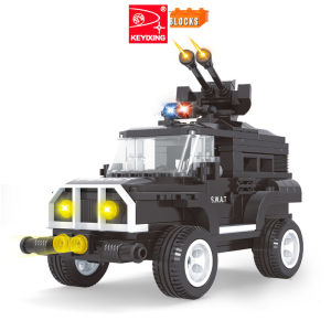 KEYIXING 211Pcs Swat Police Bricks (16844) Raion Educational Building Blocks