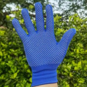 ถุงมือ (แพ็ค 12คู่) ถุงมือผ้าเคลือบยาง สินค้าขายดี!! กันบาด กันหนาม กันลื่น พร้อมส่ง