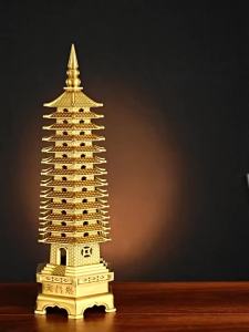 YUESHAN Feng Shui Decoration 九层文昌塔 Wen Chang Tower Home Decor 祈求 学业有成 金榜题名 步步高升 风水摆件 新年 拜神 送礼佳品 家居装饰