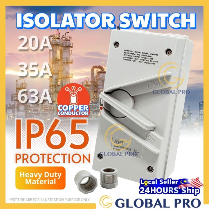 20A / 32A / 63A 3Phase Isolator Switch IP65 Industrial Switch 24V Suiz ...