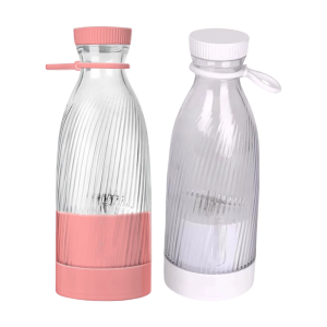 เครื่องปั่นไฟฟ้าสแตนเลสแบบชาร์จไฟได้เครื่องผสมปุ่มกดน้ำหนักเบาพกพาได้ผ่าน USB เครื่องปั่นผลไม้ขนาดพกพา500มล.