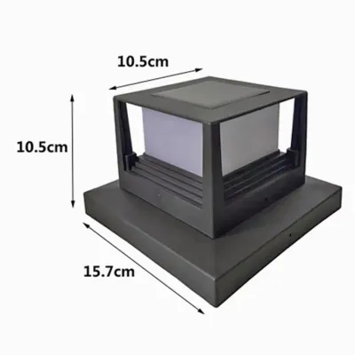 【Malay Stock】Hiberry 2-Color Solar Post Light Outdoor Waterproof Automatic Sensor Warm White Decoration Pillar Column lamp for Garden Gate Fence Courtyard Christmas Decor lights