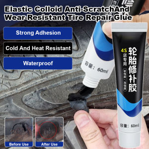 Powerful Filling Broken Cracks Car Repair Adhesive Tire Side Scratch Repair Tire Repair Glue Sidewall Adhesive Rubber Sealant Emergency Tire Fix Off Road Tire Care Puncture Resistant Compound Waterproof Flexible