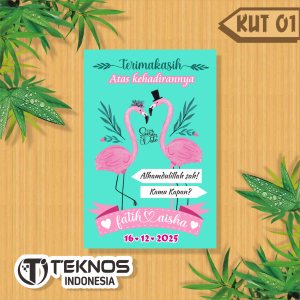 [100 pcs] KARTU UCAPAN PERNIKAHAN SOUVENIR CUSTOM MURAH- SERI 1
