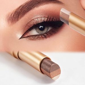 TOSHOW 2026 New 3 Color Eyeshadow Stick ( # 01Matte Earthy Matte) 3-in-1 Cream Eyeshadow Sticks Waterproof Long-Lasting Crease-Proof Eye Makeup for Quick Daily Wear