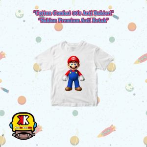 Kaos anak laki-laki KARAKTER MARIO BROS usia 2-14th combat 30S