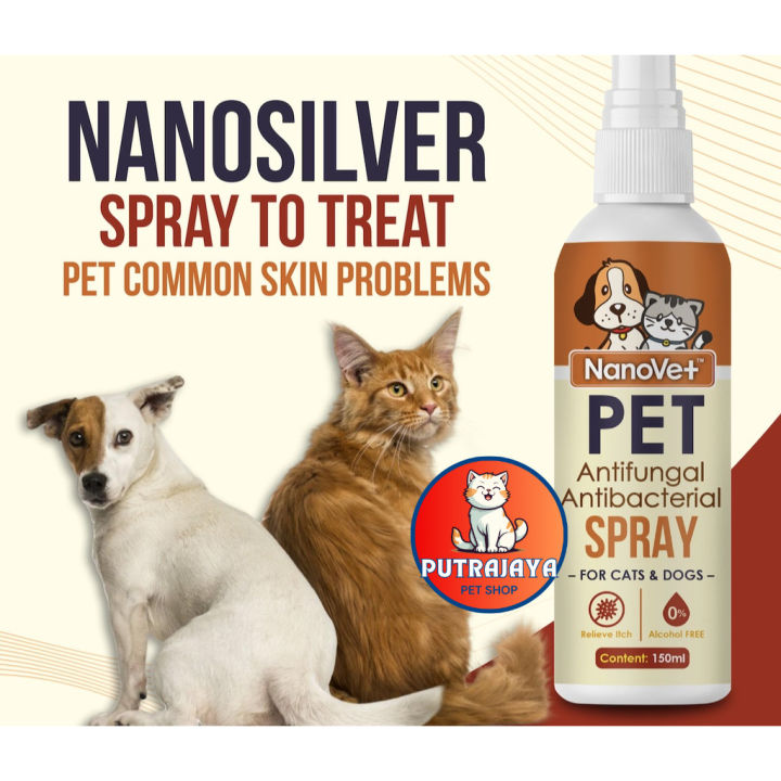 Nanovet® Nanosilver Antifungal and Antibacterial Spray for Cat and Dog ...