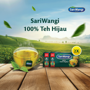 Sariwangi Teh Celup 100% Teh Hijau Asli Pilihan Indonesia 25x1.6gr isi 2