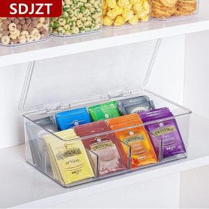 [COD] SDJZT กล่องใส่ถุงชากล่องเก็บของอเนกประสงค์สำนักงานพร้อมฝาปิดกระเป๋าใส่กาแฟทำจากอะคริลิค
