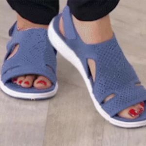 [Free Shipping] Plus-Size WomenS Sandals New Summer Styles Plus-Size Elastic Knit WomenS Sandals Plus-Size WomenS Sandals