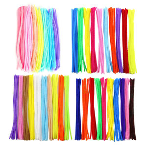 100~400Pcs/Set Twist Stick Kawat Bulu Mercy Warna Macaron Pipe Cleaner Pastel Warna Macaron Warna muda