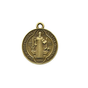 Nexlent St. Benedict Medal Alloy Material Badges Pendant Front and Back All Have Patterned