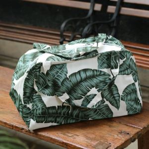 Gudang Tas - Tas Traveling - Travel Bag Batik Ukuran Besar - Tas Pakaian Batik Ukuran Besar - Koper Jinjing Kanvas Motif Bunga orange