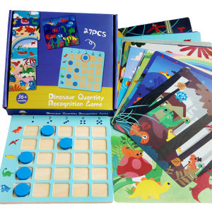 Todokids Counting Game Montessori Math Toy Wooden Number Sense Dinosaur Count Numbers Matching Game Logic Early Educational Toy Gift