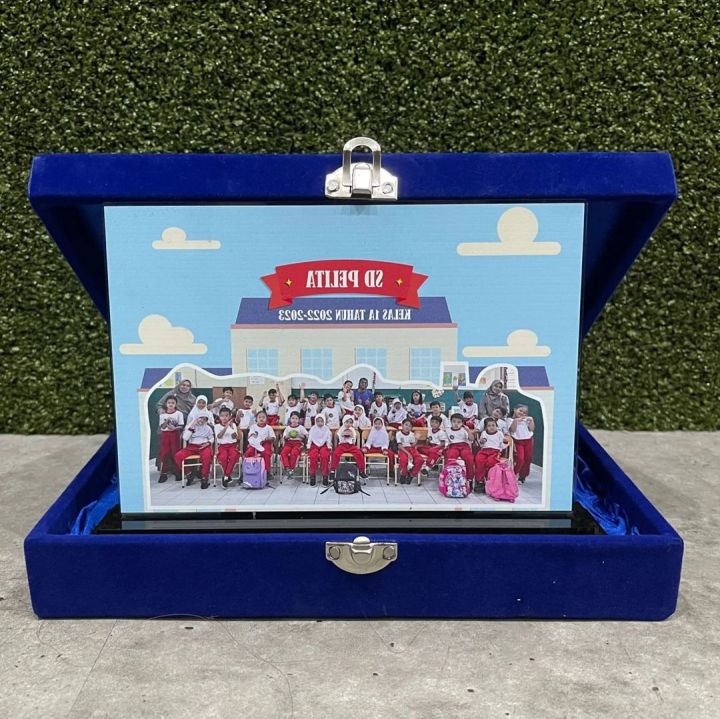 Plakat Kenang-kenangan, Plakat Perpisahan Sekolah, Plakat Akrilik + Box