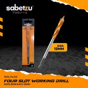 SABETZU Mata Bor Kayu 10mm 12mm 16mm 18mm 20mm 22mm 25mm Auger Bit Three Point Four Slot Wood Working Drill Hex Handle 1/4" As Hexagon 6.35mm - Mata Bor Kayu Plastik Plywood MDF Triplek Multiplek Paralon PVC Kerajinan Kayu Pertukangan Auger Drill Bit