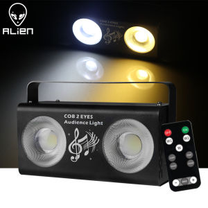 24*2W LED Blinder Stage Par Light COB Lights 2-in-1 Cool & Warm White Spotlight Stage Audience Light with DMX Control Sound Activated for DJ Theater Photostudio Party