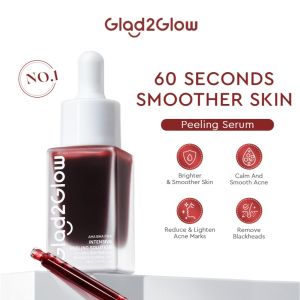 Glad2Glow AHA BHA PHA Intensive Peeling Solution 15ml | 60-Second Gentle Exfoliating Serum | Smoothes Skin & Refines Pores for All Skin Types
