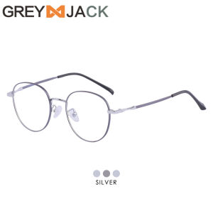 Grey Jack Kacamata Antiradiasi Blueray Oval Bahan Titanium Ringan Fahion Wanita Bisa Minus Anti Radiasi Bluecromic 692