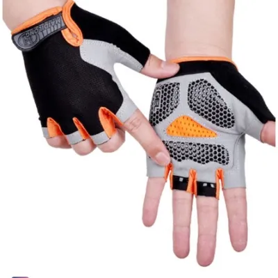 HOT Cycling Anti-slip Anti-sweat Men untuk fitnes GYM Women Half Finger Gloves Breathable Anti-shock Sports Gloves Bi